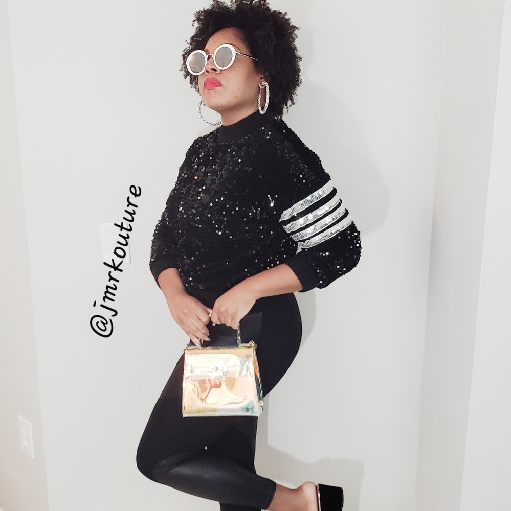 Black Sequence top